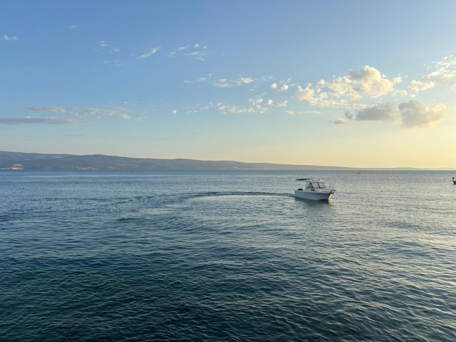 Rod fishing on the Adriatic Sea during a day fishing trip from Omiš